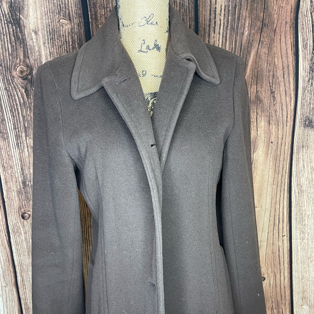 Anne Klein Wool and Cashmere Brown Peacoat